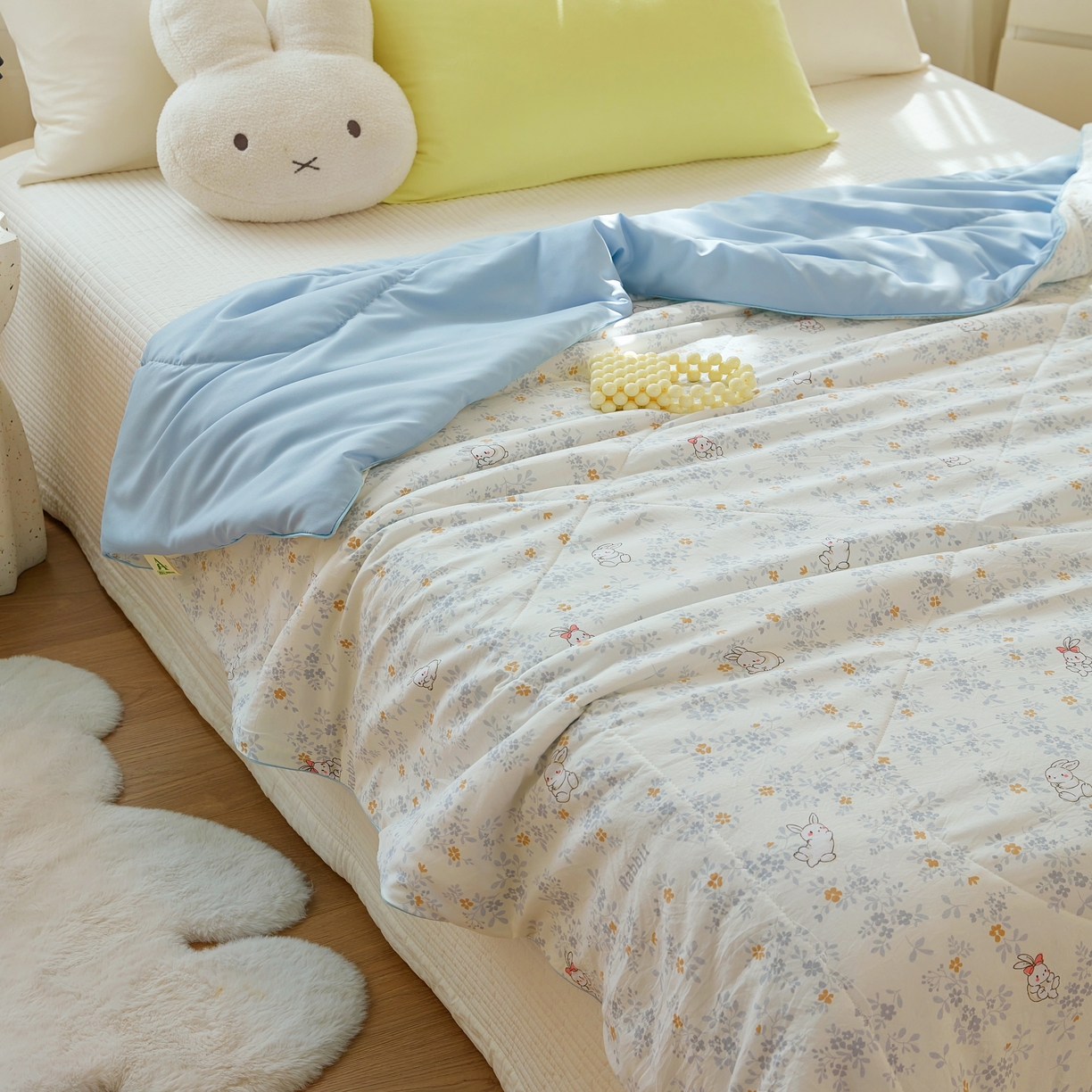 91家纺网 家纺一手货源 找家纺 （总）梦恬佳 2025新款A类水洗皱皱棉夏凉被