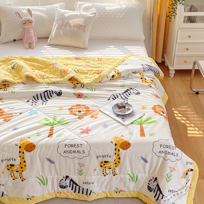 91家纺网 家纺一手货源 找家纺 （自己工厂 有网销大热款 网销帮推可合作优惠）2025新款全棉夏被空调被夏凉被纯棉夏季儿童棉花薄被子 欢乐谷