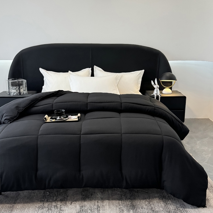 91家纺网 家纺一手货源 找家纺 畅销被业 2025新款磨毛四季被系列 磨毛-黑色