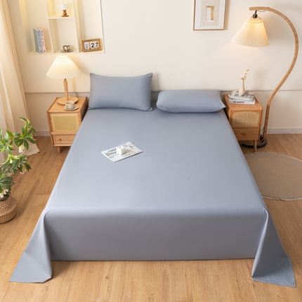 梵克保罗 2025新款亲肤舒适防水纯色床单 C-浅灰