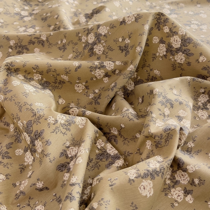 91家纺网 家纺一手货源 找家纺 2025新款全棉花边款床单 茶野