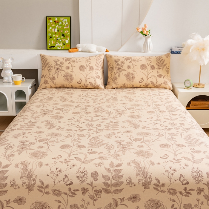 91家纺网 家纺一手货源 找家纺 2025新款老粗布床单老粗布凉席系列-凉席 恬静