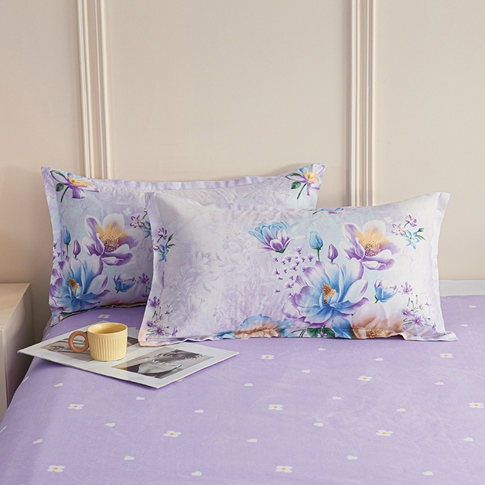 91家纺网 家纺一手货源 找家纺 爱诗诺2025加厚生态棉磨毛四件套高克重植物羊绒四件套大量现货仲夏花梦