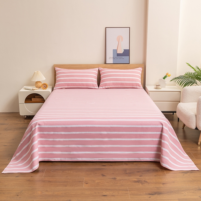 91家纺网 家纺一手货源 找家纺 2025新款老粗布床单老粗布凉席系列-凉席 雅致-粉