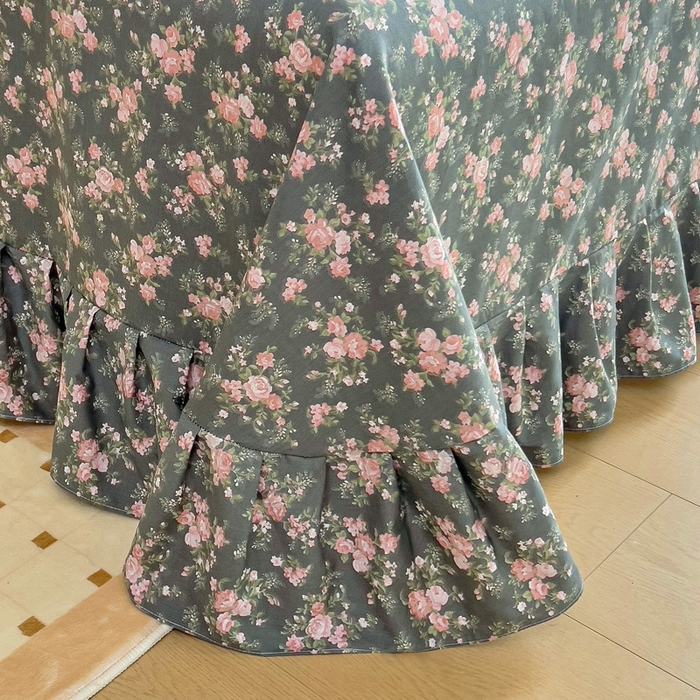 91家纺网 家纺一手货源 找家纺 2025新款全棉花边款床单 白兰地