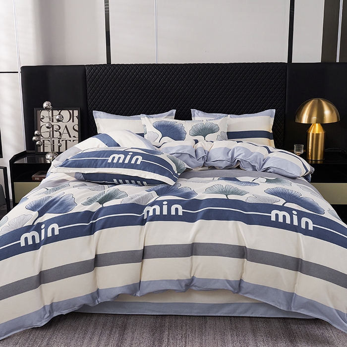 91家纺网 家纺一手货源 找家纺 爱诗诺2025加厚生态棉磨毛四件套高克重植物羊绒四件套大量现货杏叶声声