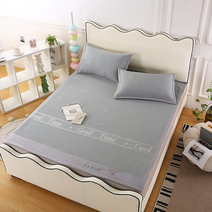 四川牛皮席 2025新款凉感丝凉豆豆席三件套 7