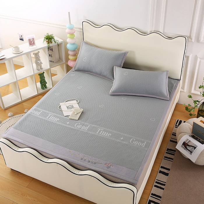 91家纺网 家纺一手货源 找家纺 四川牛皮席 2025新款凉感丝凉豆豆席三件套 7