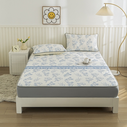 91家纺网 家纺一手货源 找家纺 （总）卢赛尔 2025新款凉感丝提花凉席床笠款