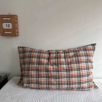 91家纺网 家纺一手货源 找家纺 （总）恋恋雨季2025新款水洗棉色织四件套-日耳曼冬城-单枕套