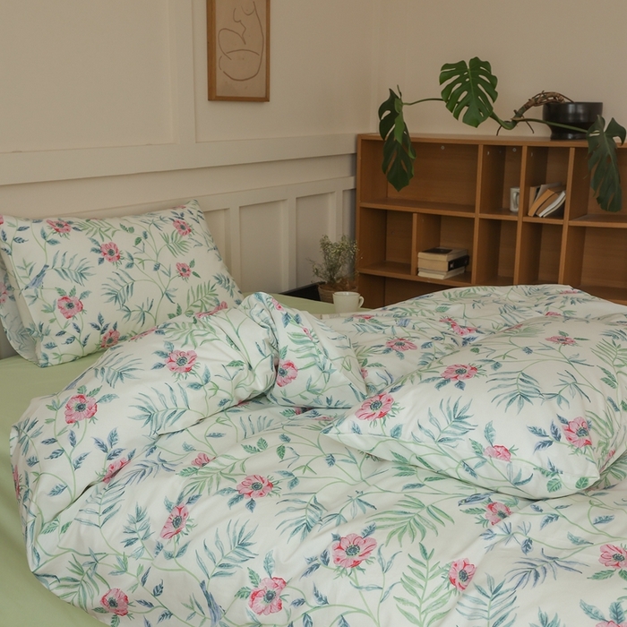 91家纺网 家纺一手货源 找家纺 棉眠 2025新款春夏花间牧歌田园系列四件套 春之晓晓