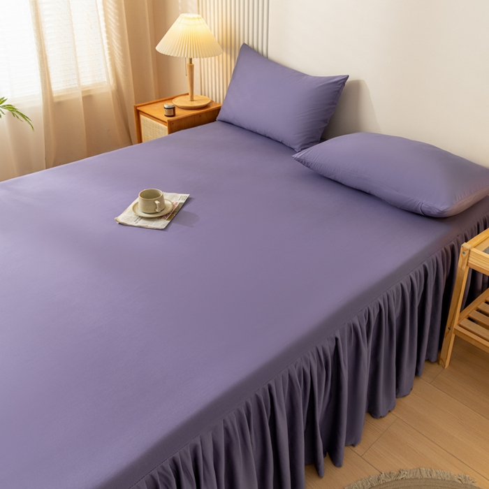 91家纺网 家纺一手货源 找家纺 梵克保罗 2025新款亲肤磨毛舒适柔软纯色Q系列枕套 Q-莫奈紫