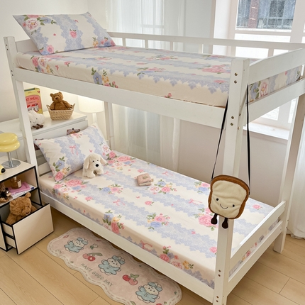 2025新款A类全棉印花学生宿舍床笠系列 花涧入梦