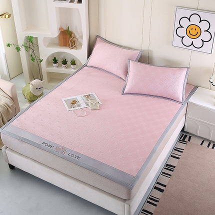 四川牛皮席 2025新款凉感丝凉豆豆席三件套 23