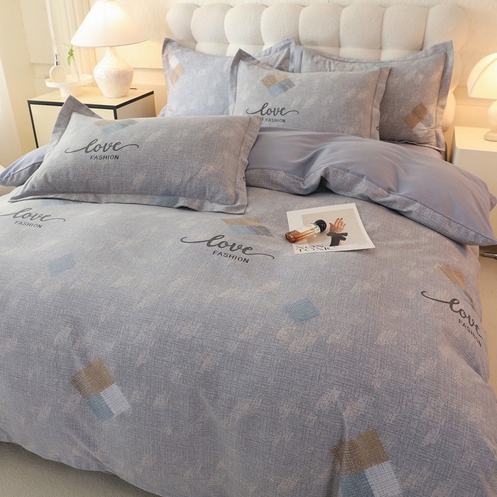 91家纺网 家纺一手货源 找家纺 幸嘉轩 2025新款全棉喷气加厚磨毛单被套 芬德拉-灰