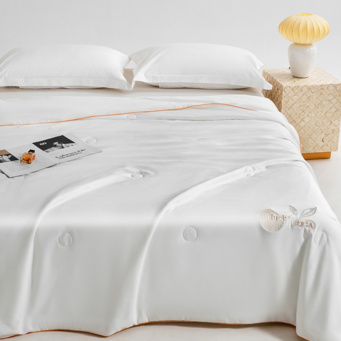 91家纺网 家纺一手货源 找家纺 眠多宝 2025新款奥地利兰精天丝刺绣夏被空调被 知柏