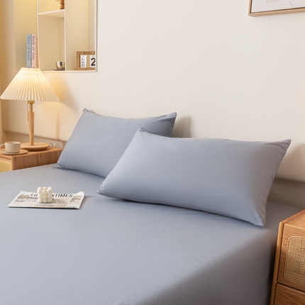 91家纺网 家纺一手货源 找家纺 梵克保罗 2025新款亲肤舒适防水纯色枕套 C-浅灰