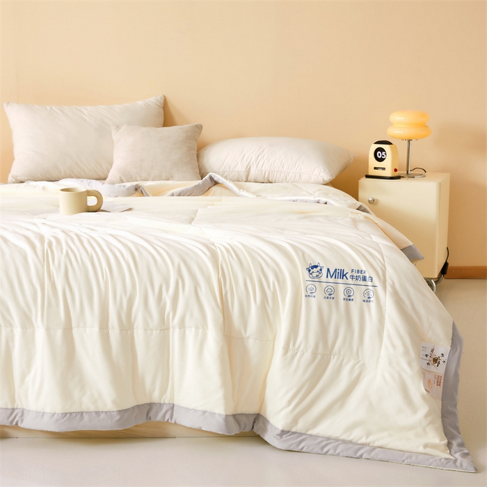 91家纺网 家纺一手货源 找家纺 （总）猎鹿人家纺 2025新款牛奶蛋白夏被