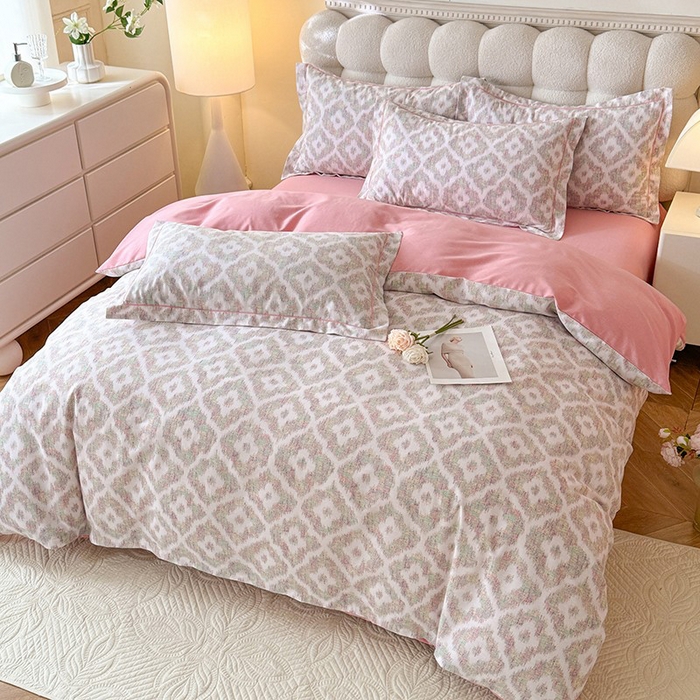 91家纺网 家纺一手货源 找家纺 幸嘉轩 2025新款全棉喷气加厚磨毛单被套 爱丽丝