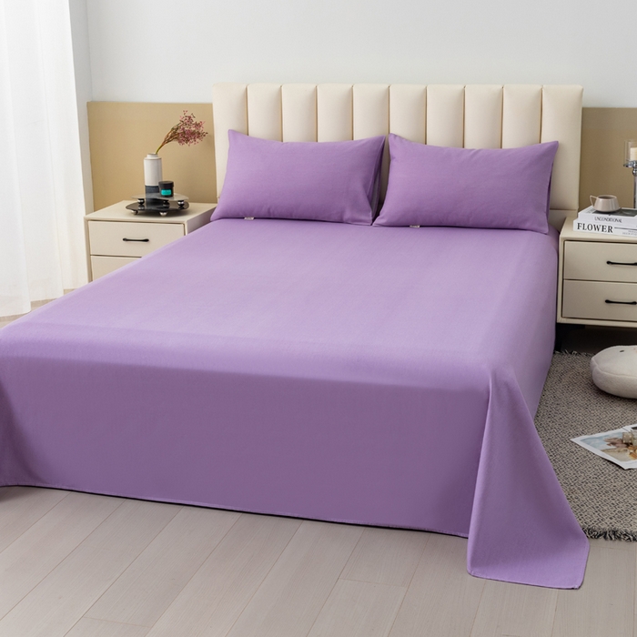 91家纺网 家纺一手货源 找家纺 2025新款老粗布床单老粗布凉席系列-凉席 典雅-紫