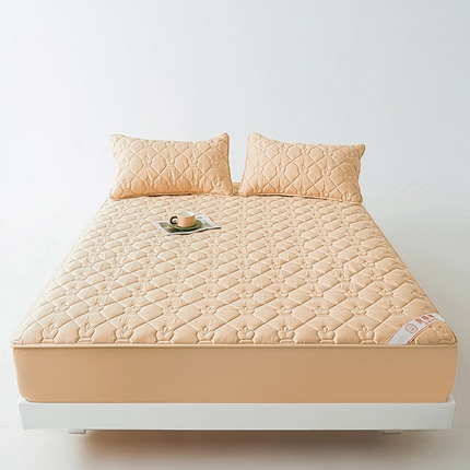 91家纺网 家纺一手货源 找家纺 （总）伊人坊 2025新款全棉纯棉大豆夹棉床护垫-皇冠系列（不防水款）