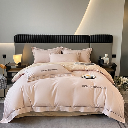 91家纺网 家纺一手货源 找家纺 （总）2025新款轻奢家简约水洗磨毛四件套-艾文