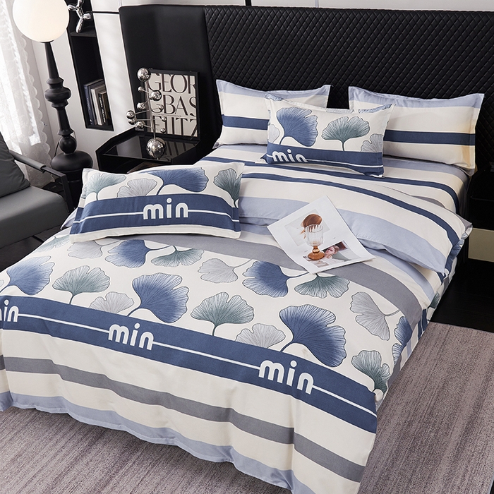 91家纺网 家纺一手货源 找家纺 爱诗诺2025加厚生态棉磨毛四件套高克重植物羊绒四件套大量现货杏叶声声