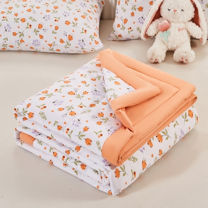 91家纺网 家纺一手货源 找家纺 （总）穆琪 2025年新款小清新手包边夏凉被水洗棉印花夏被