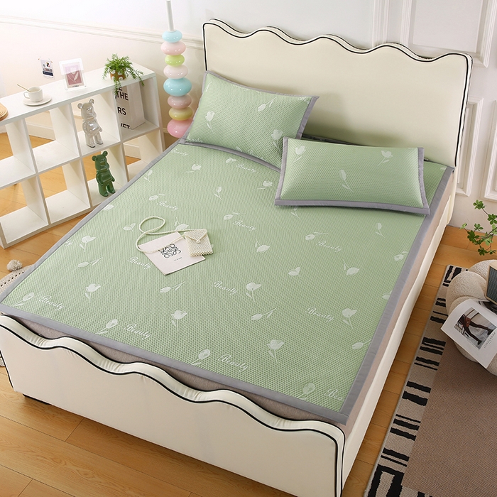 91家纺网 家纺一手货源 找家纺 四川牛皮席 2025新款凉感丝凉豆豆席三件套 6