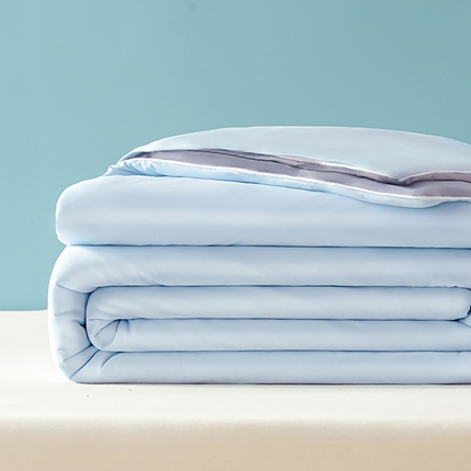 益多眠 2025年新款凉感丝双拼夏被夏凉被被子被芯 天蓝灰