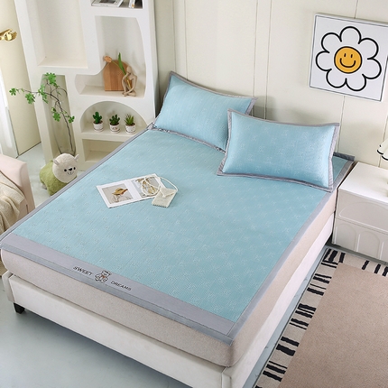 91家纺网 家纺一手货源 找家纺 （总）四川牛皮席 2025新款凉感丝凉豆豆席三件套