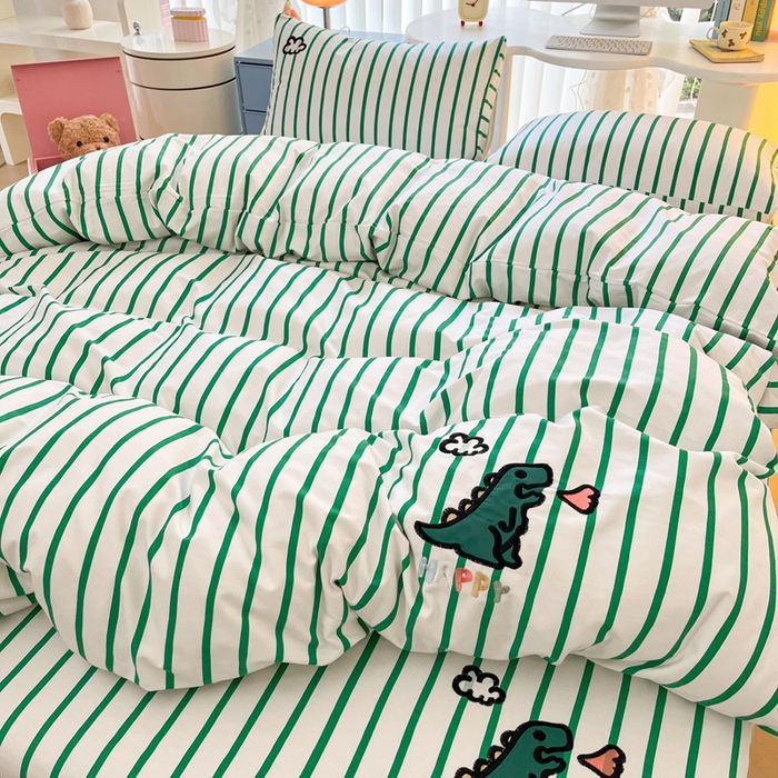 91家纺网 家纺一手货源 找家纺 （总）雅居纺家纺 2025新款全棉老粗布绣花四件套单被套