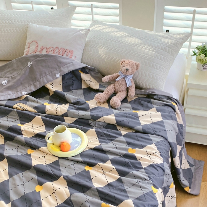 91家纺网 家纺一手货源 找家纺 （自己工厂 有网销大热款 网销帮推可合作优惠）2025新款全棉夏被空调被夏凉被纯棉夏季儿童棉花薄被子 格韵空间