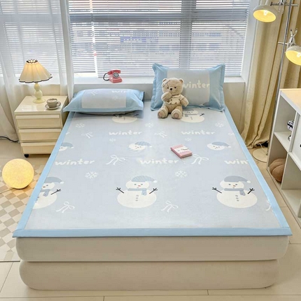 （总）鑫琪莱家纺 2025新款数码印花加密冰藤凉席三件套