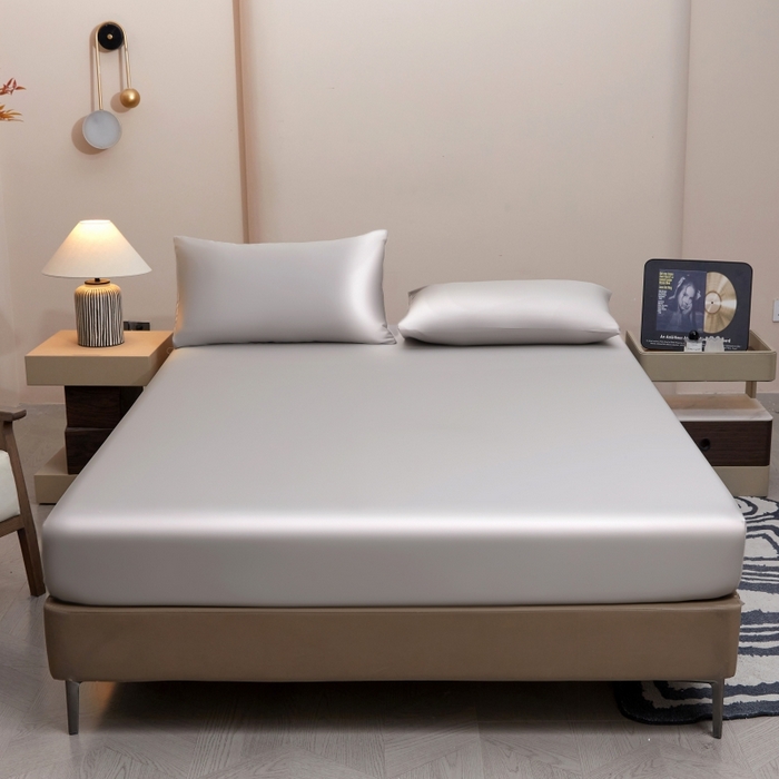 91家纺网 家纺一手货源 找家纺 梵克保罗 2025新款100支50双股全棉单品床笠 50双股-绅士灰