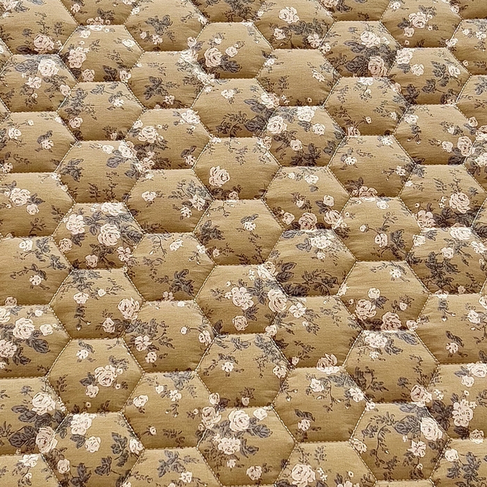 91家纺网 家纺一手货源 找家纺 2025新款全棉夹棉床裙 茶野