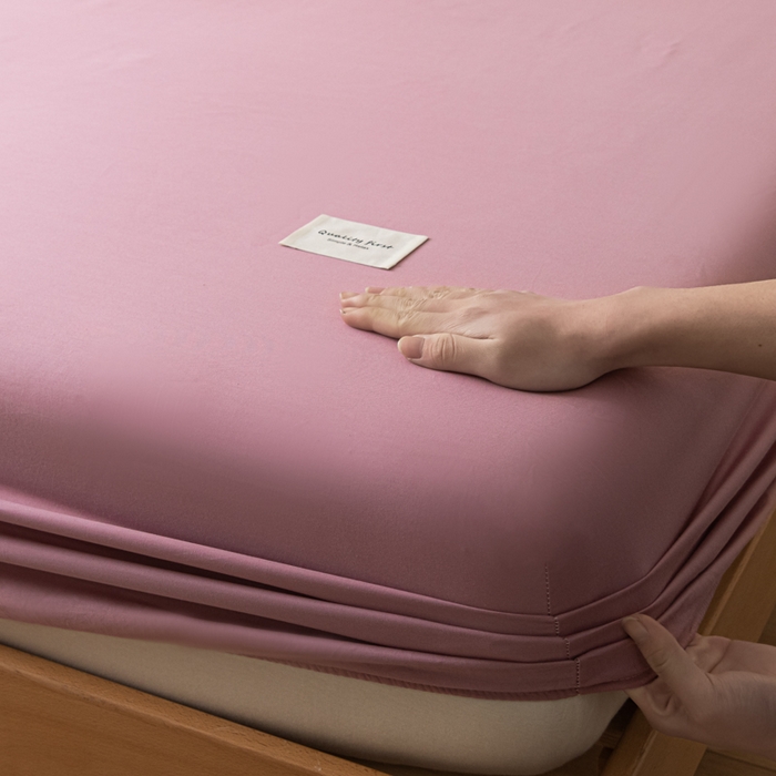 91家纺网 家纺一手货源 找家纺 梵克保罗 2025新款亲肤舒适全棉13372喷气床笠 紫豆沙