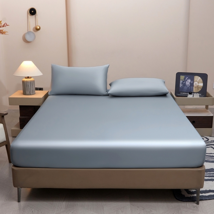 91家纺网 家纺一手货源 找家纺 梵克保罗 2025新款100支50双股全棉单品枕套 50双股-雾霾蓝