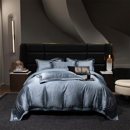 91家纺网 家纺一手货源 找家纺 （总）暖洋 2025新款600T高精密莫代尔大提花CP100支新疆长绒棉四件套全棉四件套【礼盒包装】