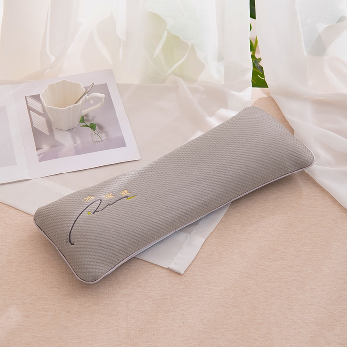 91家纺网 家纺一手货源 找家纺 芯洲 2025年新款荞麦枕颈椎枕凉感冰豆豆夏季时尚护颈枕 冰感豆颈椎枕-灰  20*50cm