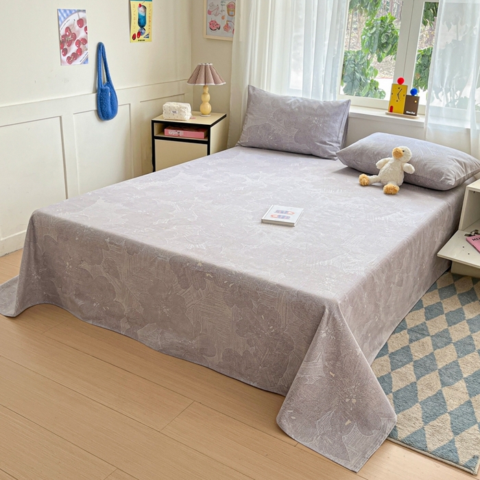 91家纺网 家纺一手货源 找家纺 莱通2025新款原棉老粗布床单 卿卿佳人