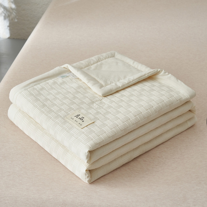 91家纺网 家纺一手货源 找家纺 子由家居 2025新款良品格大豆纤维夏被被子被芯 良品格-米白
