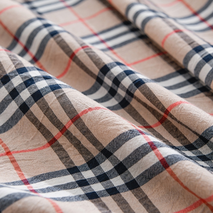 91家纺网 家纺一手货源 找家纺 润淳家居 2025新款A类全棉水洗棉四件套三件套 巴宝莉 迷你格