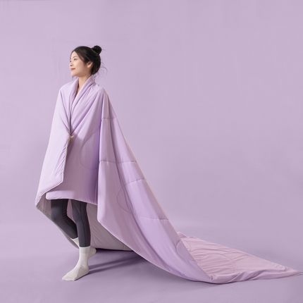 栩裕纺织2025新款锦纶凉感雪糕夏被夏凉被空调被 梦幻紫+高级灰