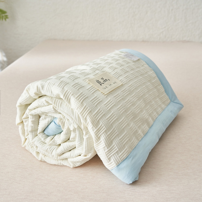 91家纺网 家纺一手货源 找家纺 子由家居 2025新款良品格大豆纤维夏被被子被芯 良品格-天蓝