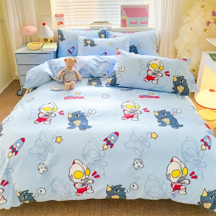 91家纺网 家纺一手货源 找家纺 （总）名兮家居 2025新款正版授权经典奥特曼全棉四件套【含防伪标】