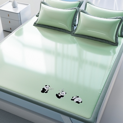 91家纺网 家纺一手货源 找家纺 （总）莱轩席业 2025新款凉感冰丝藤席-白熊日记