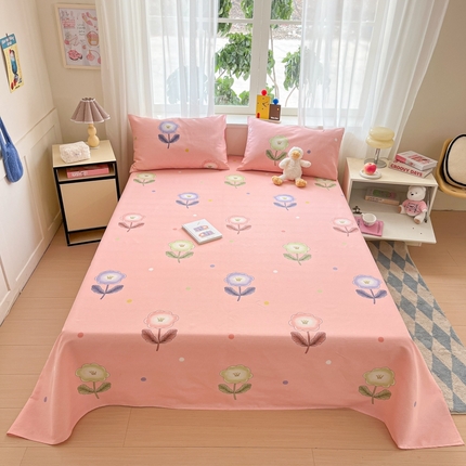 莱通2025新款原棉老粗布床单 花雨点滴