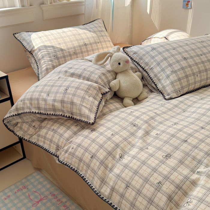 91家纺网 家纺一手货源 找家纺 （总）淑女公社家纺 2025春夏新款 贝壳边双层纱套件