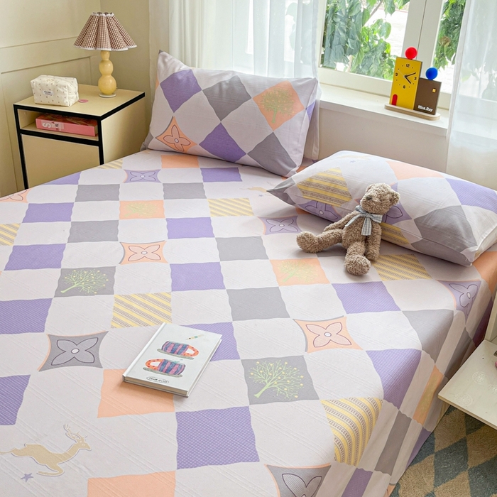 91家纺网 家纺一手货源 找家纺 莱通2025新款原棉老粗布床单 一路有你